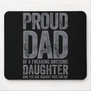 Lustiger Papa-Witz Stolz auf eine großartige Tocht Mousepad