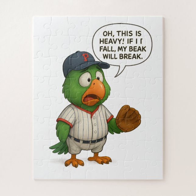 lustiger Papagei Baseball (Vertikal)