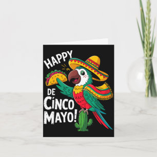 Lustiger Papagei Sombrero Hut Cinco de Mayo Karte