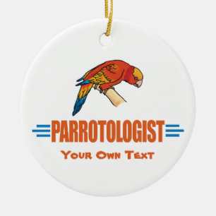 Lustiger Papageienliebhaber Keramik Ornament