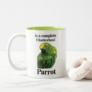 Lustiger Papageienvogel Macaw Schwätzer Zweifarbige Tasse