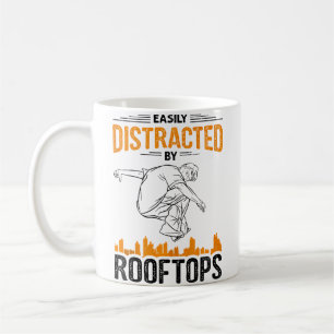 Lustiger Parkour-Hindernisparcours-Entwurf für Par Kaffeetasse