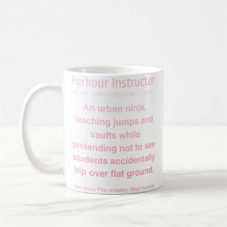 Lustiger Parkour-Lehrer Kaffeetasse