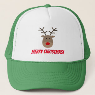 Lustiger Partyhut der frohen Weihnachten mit Truckerkappe