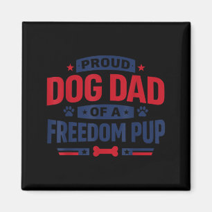 Lustiger patriotischer Hunde-Vater 4. Juli Magnet