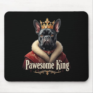 Lustiger Pawesome Französische Bulldogge King Hund Mousepad