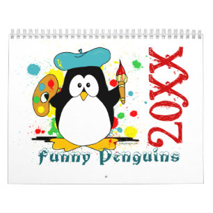 Lustiger Penguins-Kalender-Cartoon Kalender