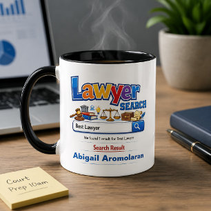 Lustiger personalisierter bester Anwalt Tasse