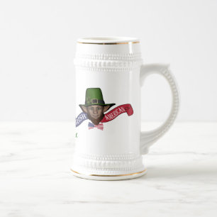 Lustiger personalisierter irischer Amerikaner Bierglas