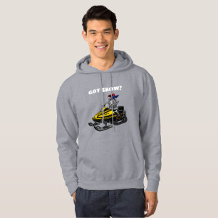 Lustiger personalisierter Schneemobil-Skelettfahre Hoodie