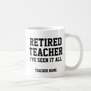 Lustiger personalisierter Tasse für pensionierte L