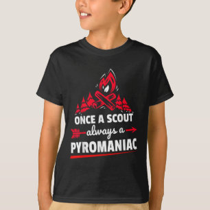Lustiger Pfadfinder Pyromane Lagerfeuer T-Shirt