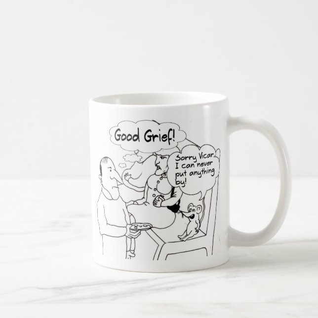 Lustiger Pfarrers- und Kirchenmausbecher Kaffeetasse (Rechts)