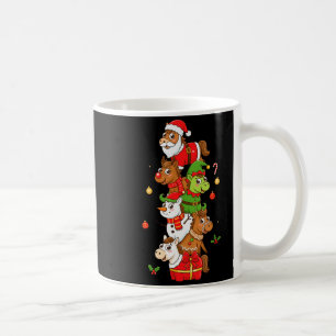 Lustiger Pferd Weihnachtsmann Elf Schneemann Weihn Kaffeetasse