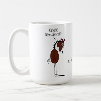 Lustiger Pferde-u. Huhn-Cartoon Kaffeetasse