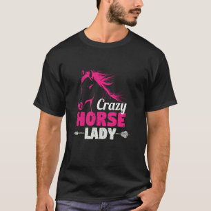 Lustiger Pferdeliebhaber Reitsport Verrücktes Pfer T-Shirt