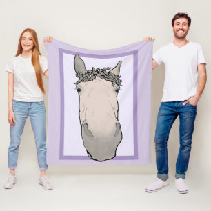 Lustiger Pferdeliebhaber Whimsical Geschenk Aufsic Fleecedecke