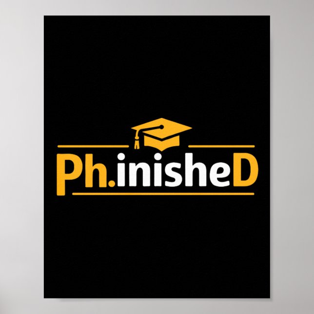 Lustiger PhD-Abschluss 2026 PhD beendet Premium Tr Poster (Vorne)