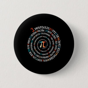 Lustiger Pi-Tag 3.14 Pi-Symbol Spiral Zahl Mathe L Button