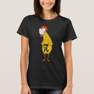 Lustiger Pi-Tag Hühner-Gesichtsmaske Mathelehrer S T-Shirt