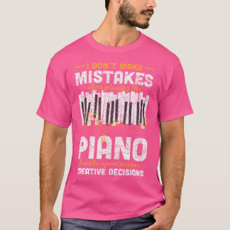 Lustiger Pianist Geschenk Musiker Klaviertasten No T-Shirt