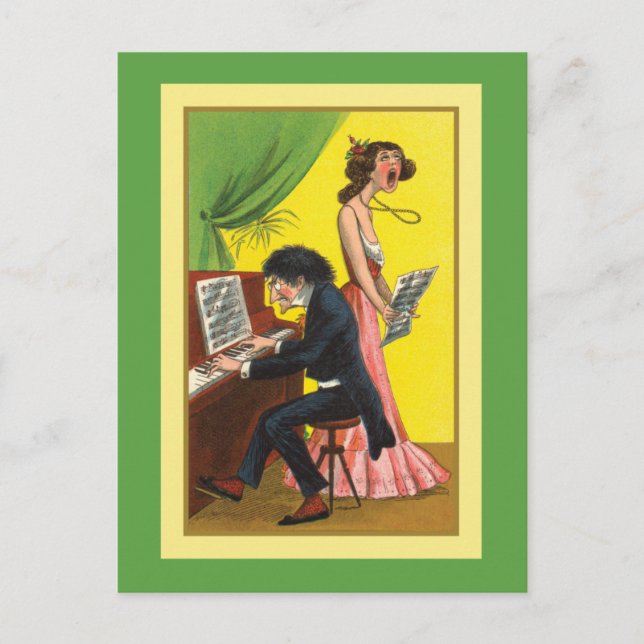 Lustiger Pianist und Sänger Postkarte (Vorderseite)