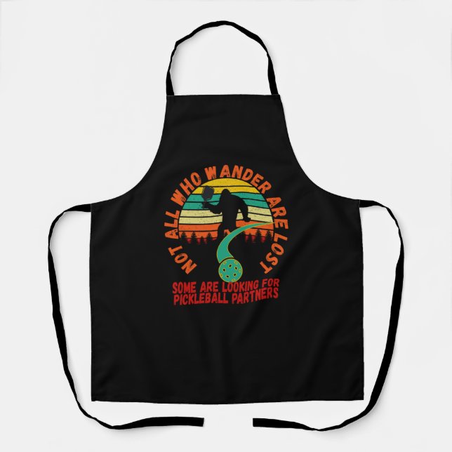Lustiger Pickleball Bigfoot   Schürze (Vorderseite)