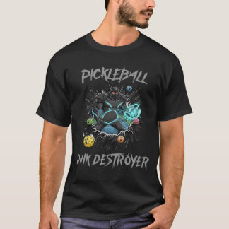 Lustiger Pickleball-Dink-Zerstörer-Maskottchen T-Shirt