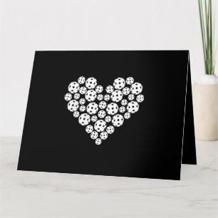 Lustiger Pickleball-Liebe-Herzform Valentinstag Karte