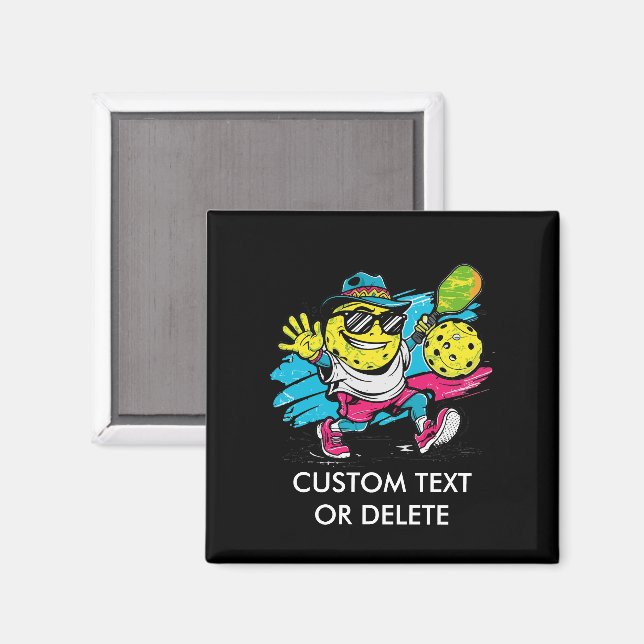 lustiger Pickleball Magnet (Vorderseite/Rückseite)