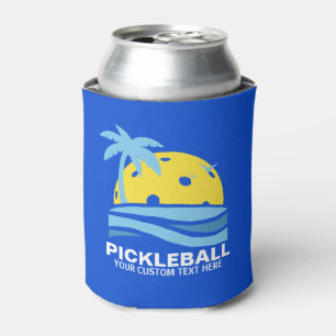 Lustiger Pickleball Palmesun-Gewohnheits-Text Dosenkühler