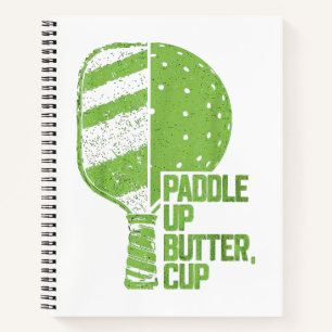 Lustiger Pickleball-Schläger, Butterblume hoch Notizbuch