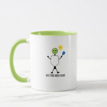 Lustiger Pickleball-Spieler-Charakter mit Paddle