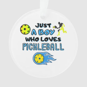 Lustiger Pickleball-Spieler Nur Ein Junge Der Pick Ornament