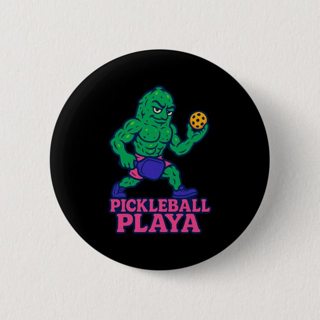 Lustiger Pickleball-Spieler Pickle Ball Pickelball Button (Vorderseite)