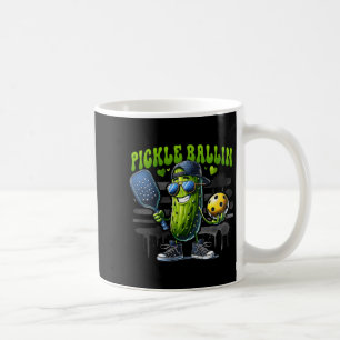 Lustiger Pickleball-Spielerinnen-Paddleball-Pickle Kaffeetasse