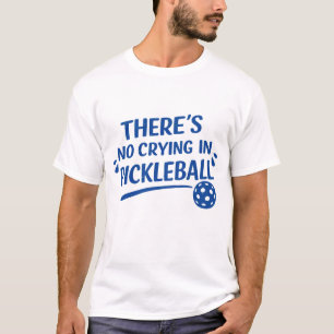 Lustiger Pickleball-Spruch in blauer Schrift  T-Shirt