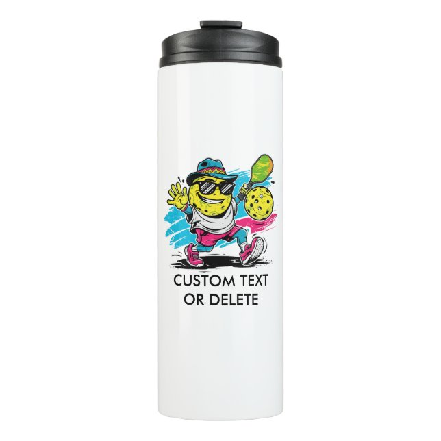 lustiger Pickleball Thermosbecher (Vorderseite)