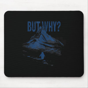 Lustiger Pinguin Aber Warum Retro-Grafik Mousepad