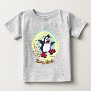 Lustiger Pinguin auf Rollschuhen Baby T-shirt