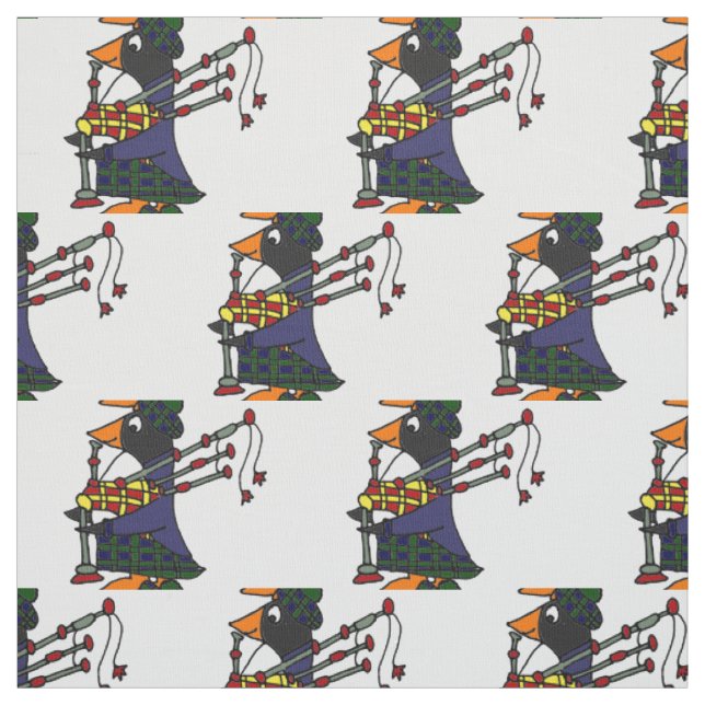 Lustiger Pinguin, der Dudelsack-Kunst-Vorlage Stoff (Muster)
