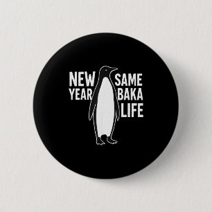 Lustiger Pinguin Neujahr Baka Leben Anime-Stil Hum Button