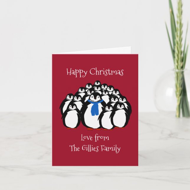 Lustiger Pinguin Weihnachten (Vorderseite)