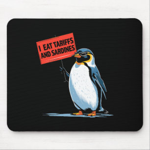 Lustiger Pinguin-Zolltarif-Wortspiel Ich Esse Zöll Mousepad