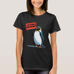 Lustiger Pinguin-Zollwortspiel Ich esse Zölle und T-Shirt