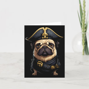 Lustiger Pirat-Mops, Besitzer eines Mops, Mops-Lie Karte