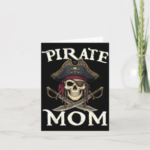Lustiger Piraten-Mutter-Totenkopf-Familien-Matchin Karte