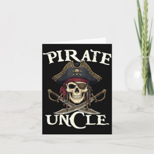 Lustiger Piraten-Onkel-Totenkopf-Familien-Matching Karte