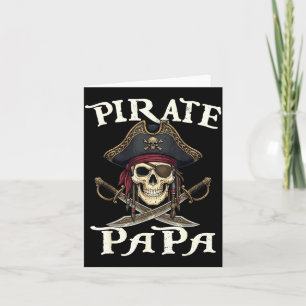 Lustiger Piraten-Papa-Totenkopf-Familien-Matching- Karte