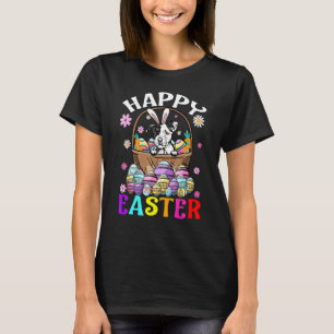 Lustiger Pit Bull Hund Fröhlicher Osterhase Ostern T-Shirt